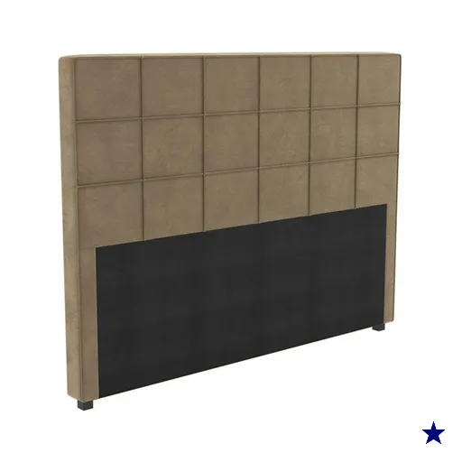 Cabeceira Cama Box Estofada Queen CAB009 Suede Bege - Kappesberg