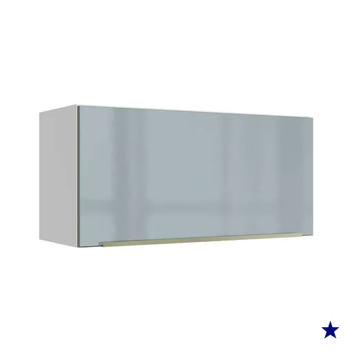 Armário Aéreo 70 cm 1 Porta Branco/Cinza Lux Madesa
