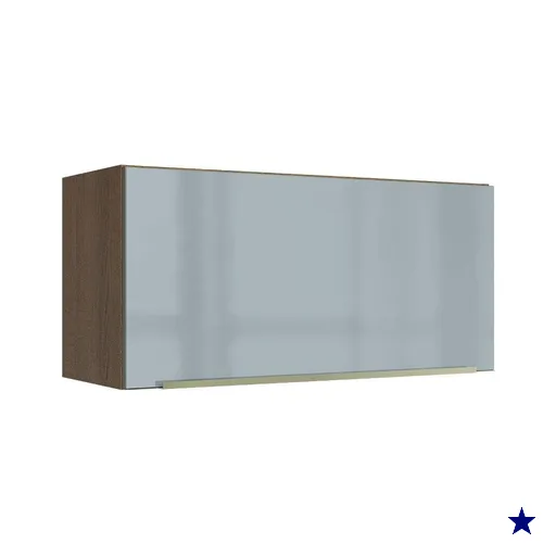 Armário Aéreo 70 cm 1 Porta Rustic/Cinza Lux Madesa