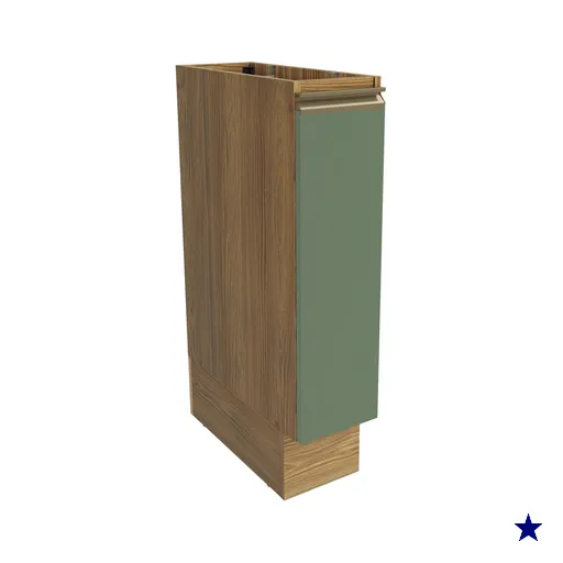 Nicho Porta Condimentos Celeste Kappesberg 100% MDF Nogueira/Verde 20cm