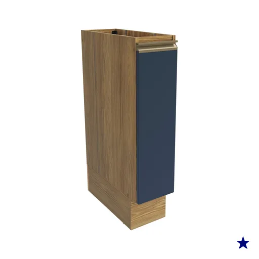 Nicho Porta Condimentos Celeste Kappesberg 100% MDF Nogueira/Azul 20cm