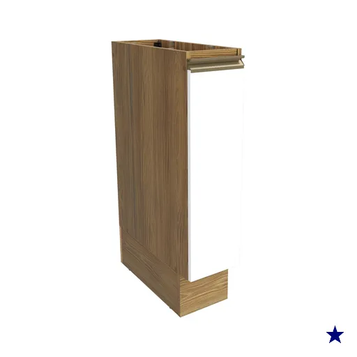 Nicho Porta Condimentos Celeste Kappesberg 100% MDF Nogueira/Branco 20cm