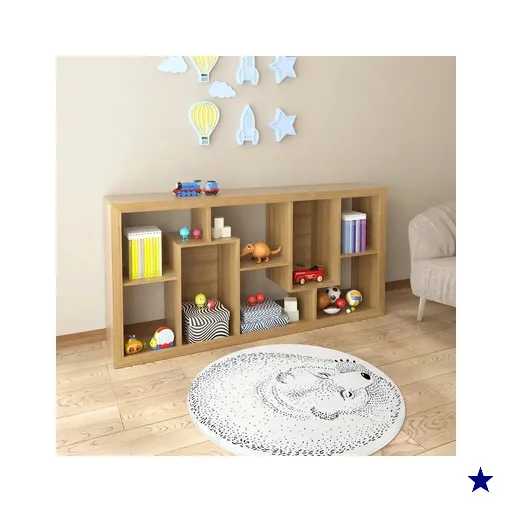 Estante Infantil Multiuso 8 Nichos Multimóveis CR40156 Amêndoa