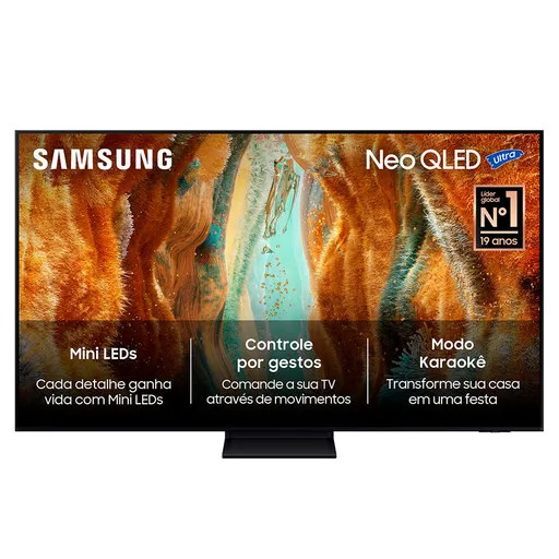 Smart TV Samsung Vision AI NEO QLED Ultra 4K 55" Polegadas QN70F 2025 com…