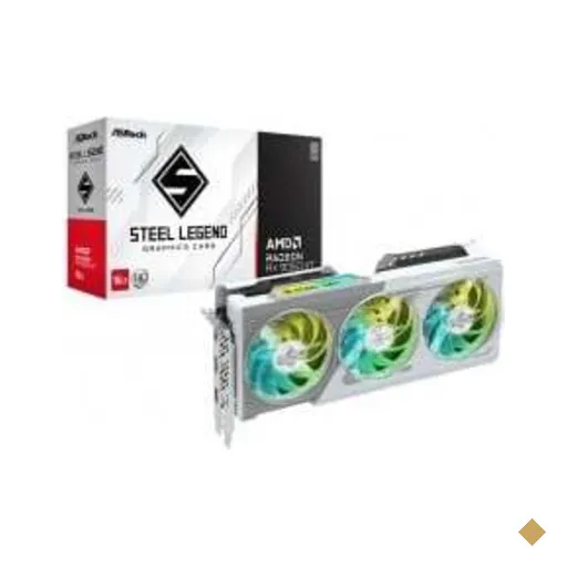 Placa de Vídeo ASRock AMD Radeon RX 9060 XT Steel Legend OC, 16GB, GDDR6, FSR…
