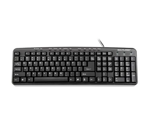 Teclado Multi Basico Multimidia Preto USB, TC071