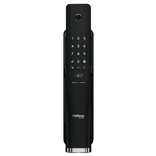 Fechadura Inteligente Intelbras Push & Pull de Embutir Preta - MFR6300