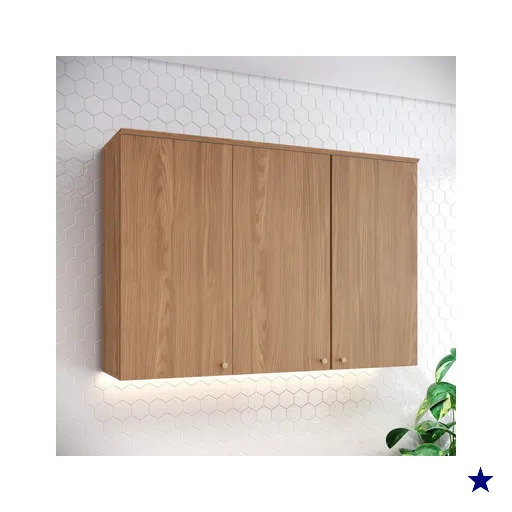 Armário Aéreo Com 3 Portas 120cm Requinte Henn