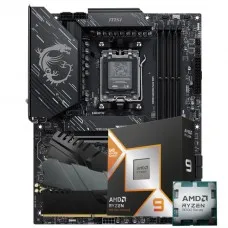Kit Upgrade, AMD Ryzen 9 9900X3D + Placa Mãe MSI X870 Gaming PLUS WIFI +…