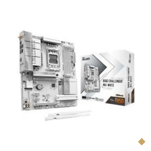 Placa Mãe ASRock B850 Challenger WiFi White, Chipset B850, AMD AM5, ATX, DDR5…