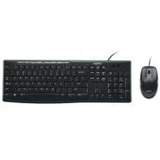 Combo Teclado e Mouse Logitech MK200 USB Preto