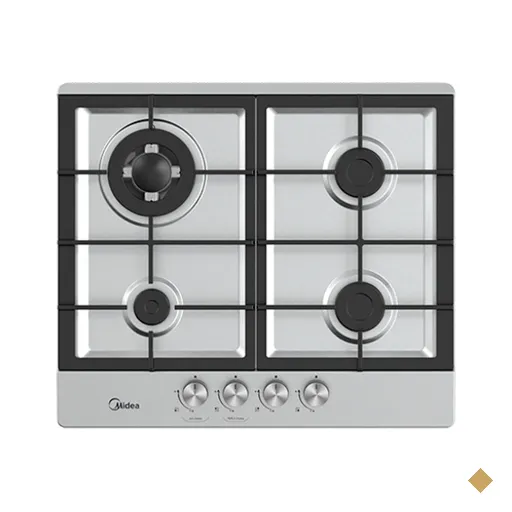 Cooktop a Gás Midea 4 Bocas com Mesa em Inox - CYB4B