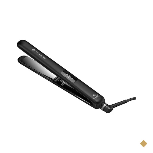 Chapinha GAMA Titanio Digital 4D e 230°C de Temperatura Preta - CHTITANIUM