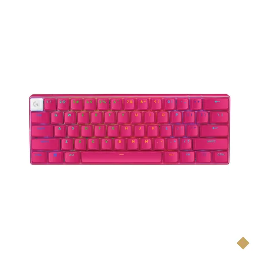 Teclado Mecânico Gamer sem fio USB Logitech G PRO X 60 Tactile Magenta com…