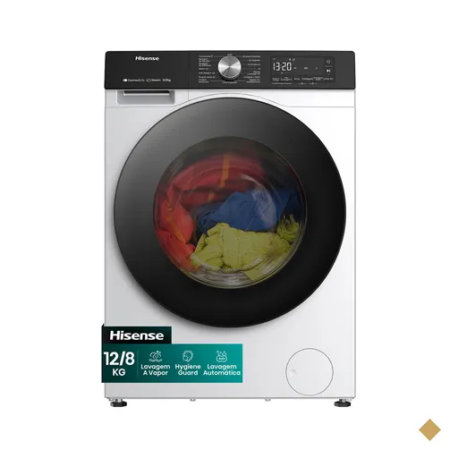 Lava & Seca Hisense Serie 3S 12/8kg Inverter Função Steam e Wifi Branca com…