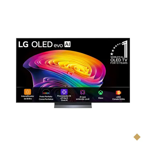 Smart TV 4K LG OLED 55" Polegadas Evo AI com Dolby Vision, Dolby Atmos e Google…