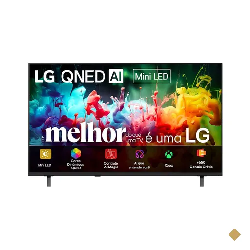 Smart TV LG QNED Mini LED AI 4K 75" Polegadas com Recurso para Jogos, Google…
