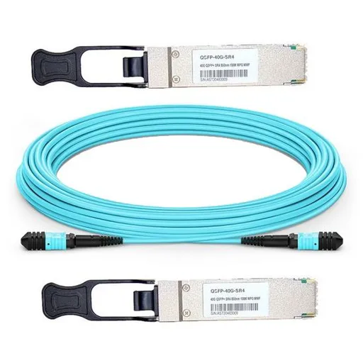 Cabo QSFP+ Óptico Ativo Uplink 40g Mpo Qsfp+ 5 Metros Om4 Mm certificado…