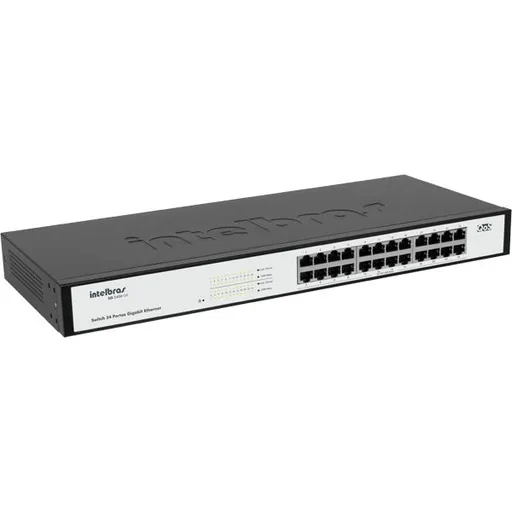 Switch 24 portas Gigabit 10/100/1000MB/s para Rack/Desktop c/ QoS Intelbras SG…