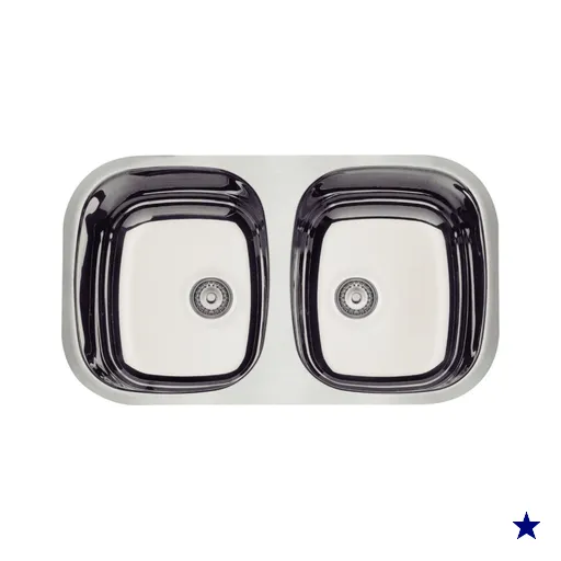Cuba Dupla Tramontina em Aço Inox Auto Brilho 72x40cm OUTLET
