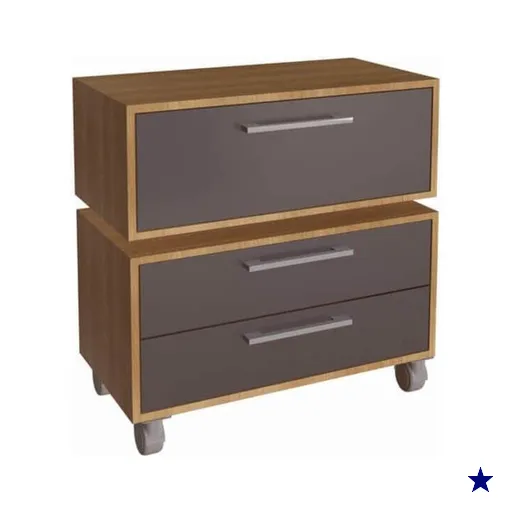 Gabinete Suspenso 80cm Alice Mel Grafite com Balcão Gavetas Com 1 Basculante…