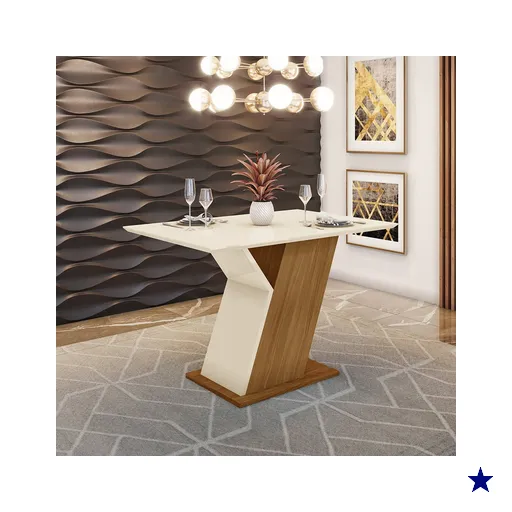 Mesa de Jantar com Tampo em MDF 120cm Zuri Casa 812