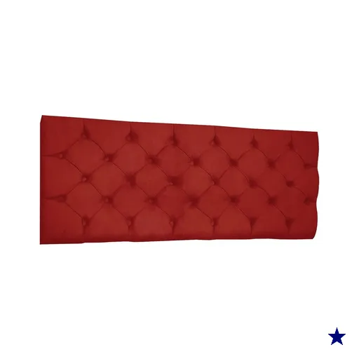 Cabeceira Painel Capitonê Queen 1,60m Jade Suede Vermelho - Pallazio