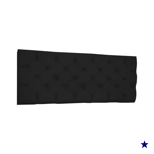 Cabeceira Painel Capitonê Queen 1,60m Jade Suede Preto - Pallazio