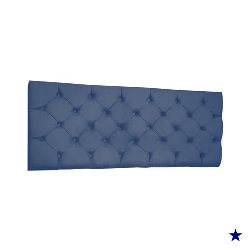 Cabeceira Painel Capitonê Queen 1,60m Jade Suede Azul Marinho - Pallazio