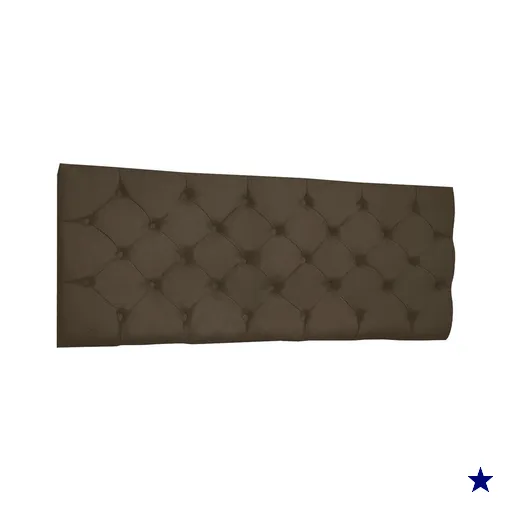 Cabeceira Painel Capitonê Queen 1,60m Jade Suede Marrom - Pallazio
