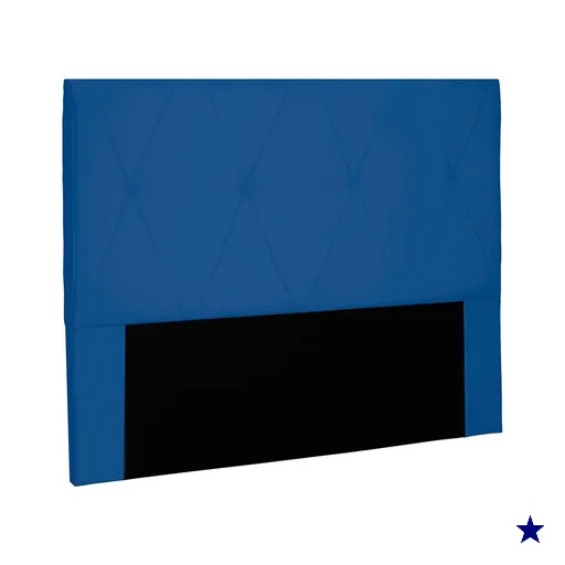 Cabeceira Solteiro 0,90m Aquilla Suede Azul Marinho - Pallazio