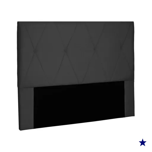Cabeceira Solteiro 0,90m Aquilla Suede Preto - Pallazio