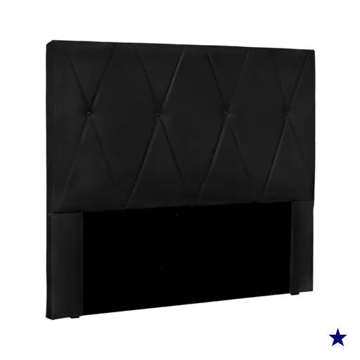 Cabeceira Solteiro 0,90m Ávila Suede Preto - Pallazio