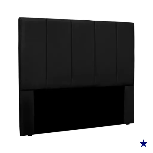 Cabeceira Solteiro 0,90m Sevilha Suede Preto - Pallazio