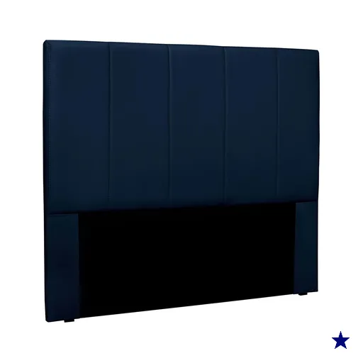 Cabeceira Solteiro 0,90m Sevilha Suede Azul Marinho - Pallazio