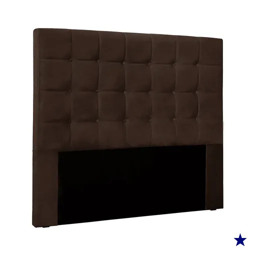 Cabeceira Solteiro 0,90m Santiago Suede Marrom - Pallazio