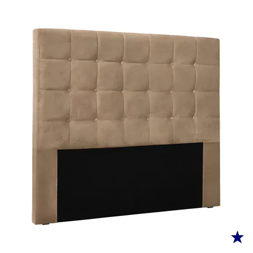 Cabeceira Solteiro 0,90m Santiago Suede Bege - Pallazio