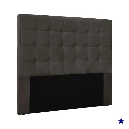 Cabeceira Solteiro 0,90m Santiago Suede Cinza - Pallazio