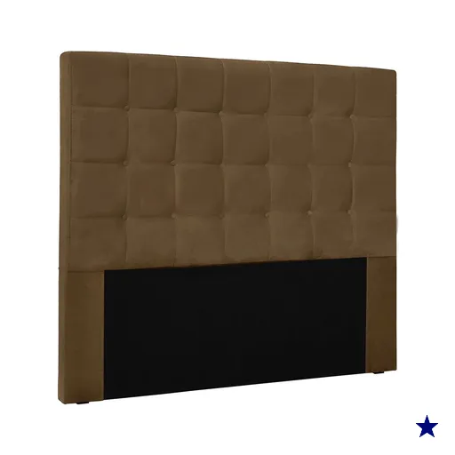 Cabeceira Solteiro 0,90m Santiago Suede Caramelo - Pallazio
