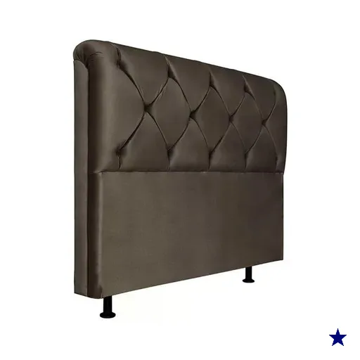 Cabeceira Casal 140cm Barbara Suede Marrom ID Milani Store