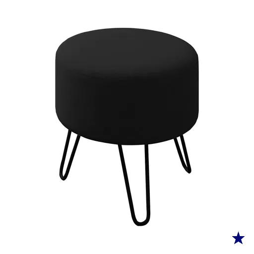 Puff Puf Para Sala Pes Metal Small Veludo SL 944 Peer