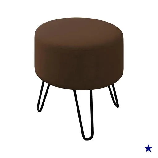Puff Puf Para Sala Pes Metal Small Veludo SL 942 Peer