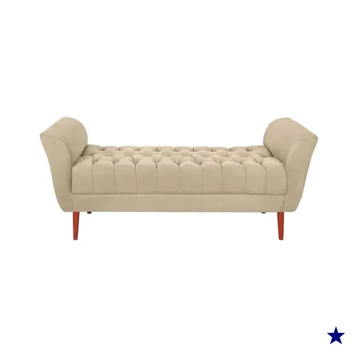 Recamier Grecia 150cm Suede Bege MPassos
