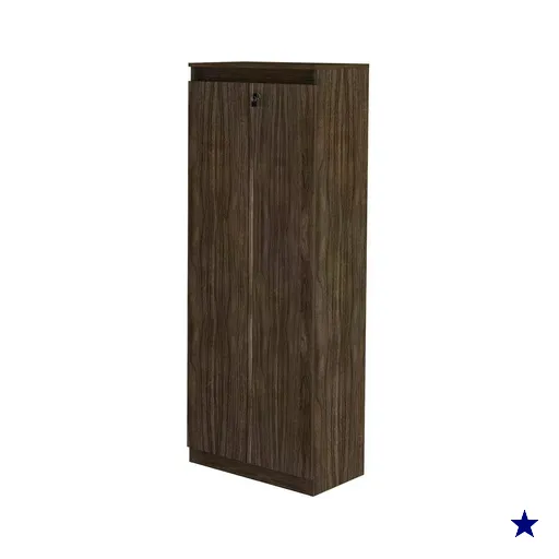 Armario 02 Portas Para Escritorio Com Chave ME4151 Nogal Tecno Mobili