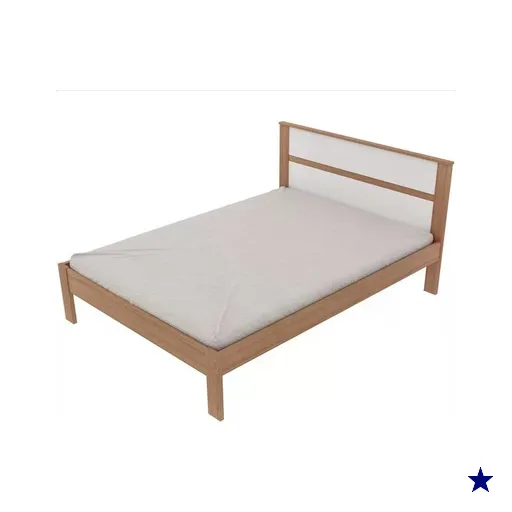 Cama Casal CM8005 Amendoa Branco Tecno Mobili