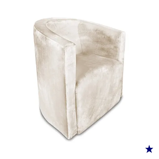 Poltrona Decorativa Lyon Veludo Bege - Pallazio