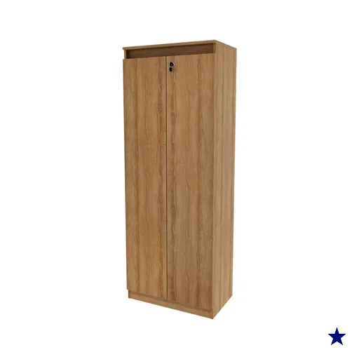 Armario Multiuso 2 Portas Com Chave 160X60 cm AM3110 Amendoa Tecno Mobili