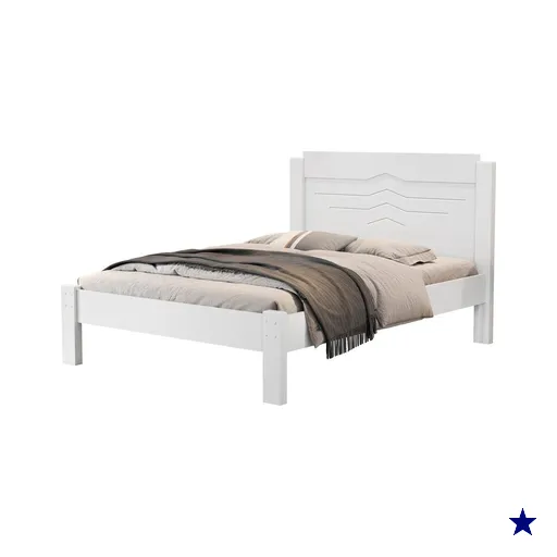 Cama Casal MDF 195X144 cm Sofia Branco Decmade