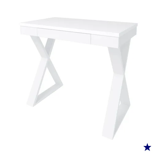 Mesa Escrivaninha 1 Gaveta 91 cm Branco Artany