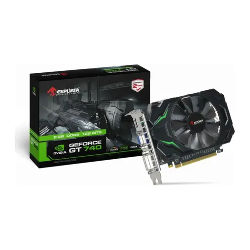 Placa de Vídeo KeepData GeForce GT 740 2GB GDDR5 128-bit PCI-E 3.0 x16